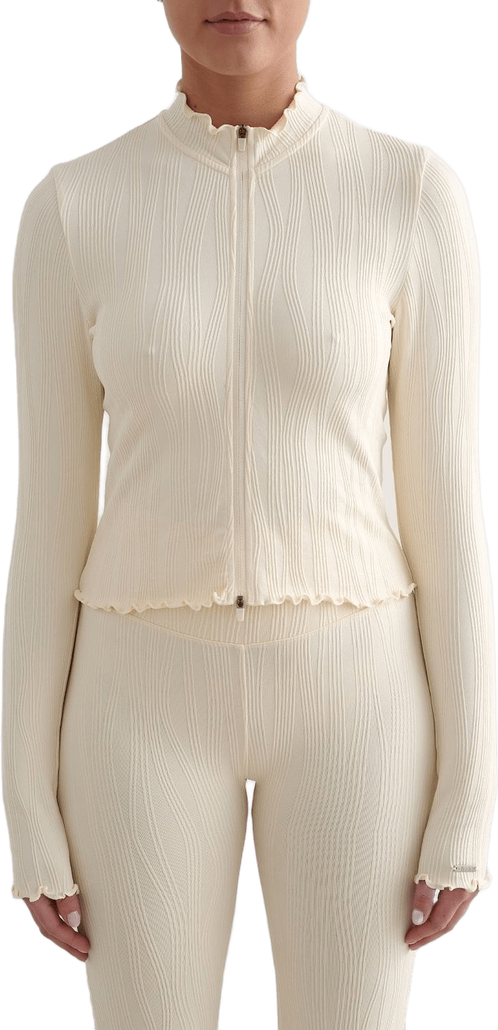 Almond White Tulip Zip Jacket