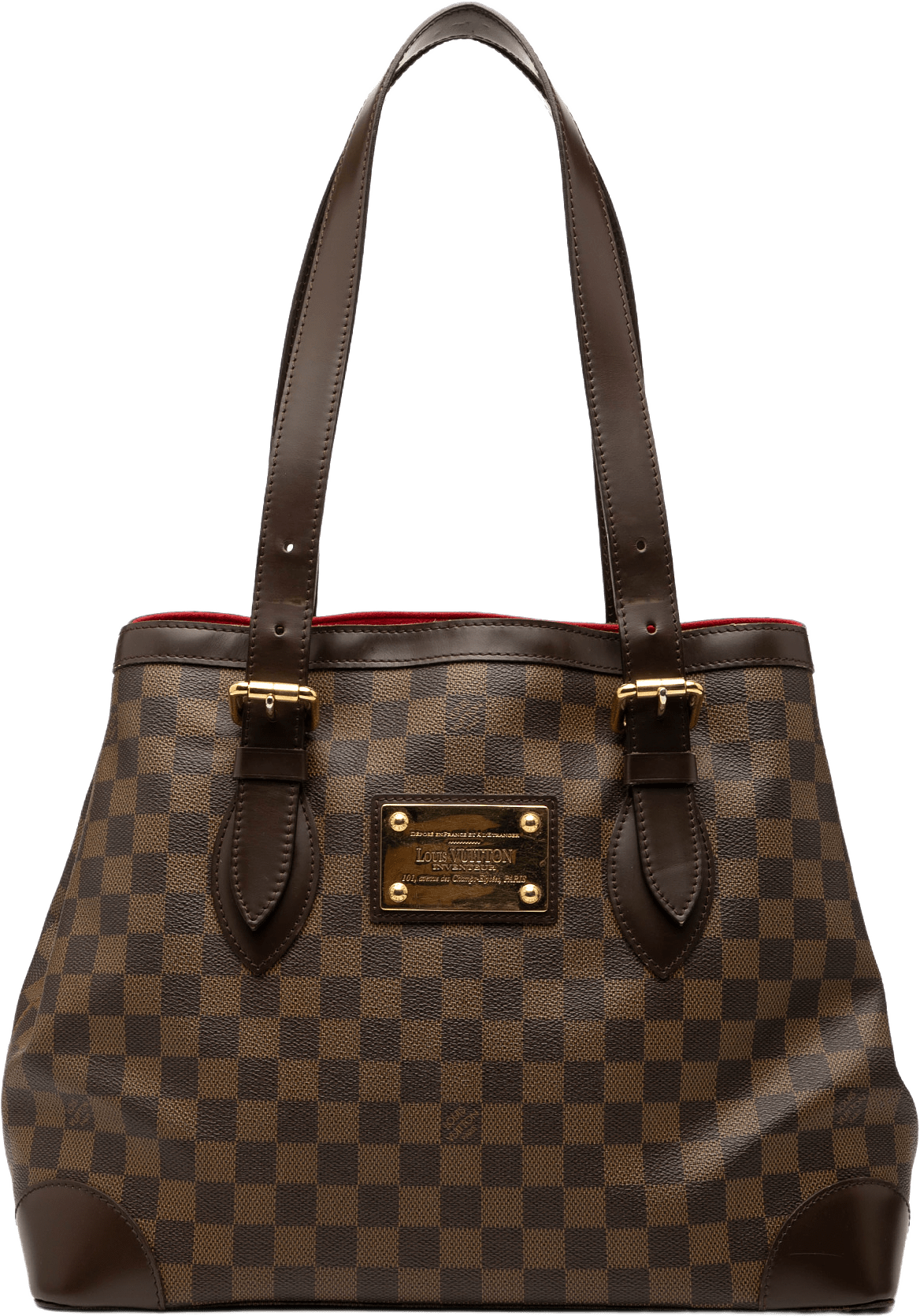 Louis Vuitton Damier Ebene Hampstead Mm, från Luxclusif, i färgen brown.