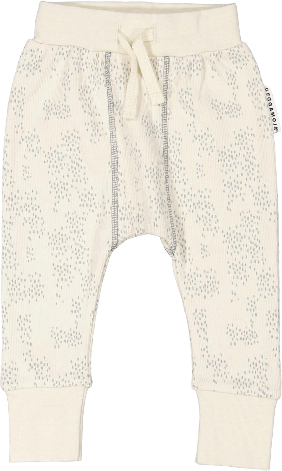 Babybyxor I Bomullsribb, från Geggamoja, i färgen grey dots.