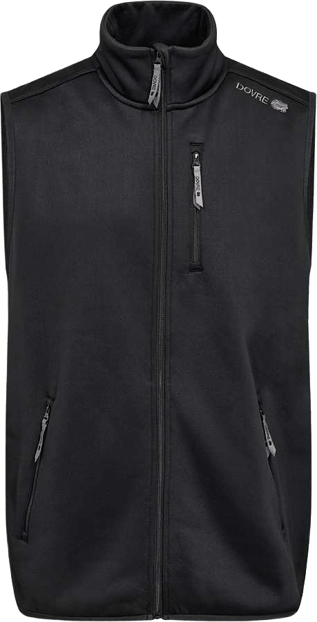 Fleeceväst | Polyester | Svart, från Dovre, i färgen black.