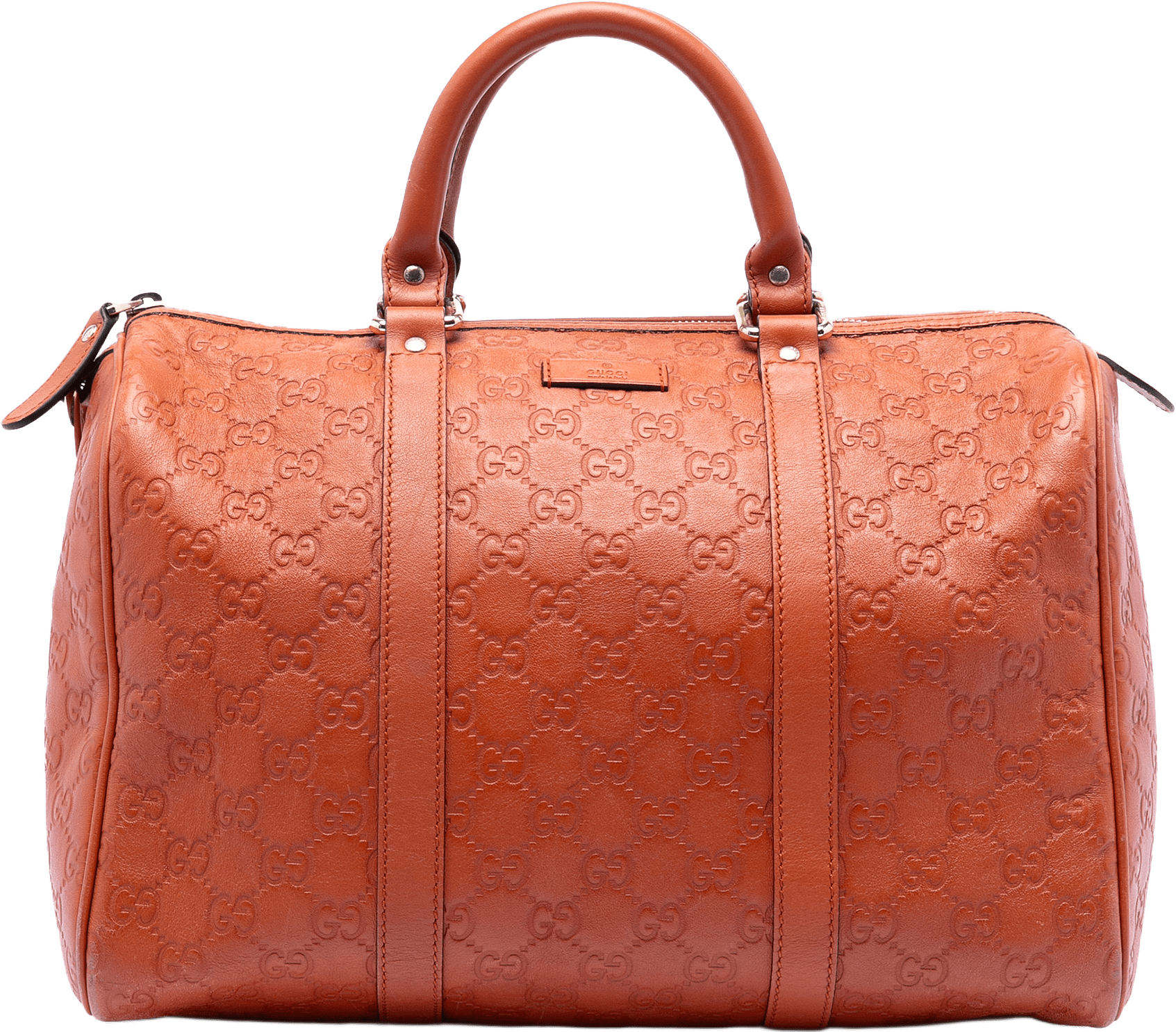 Gucci Medium Guccissima Joy Boston Bag, från Luxclusif, i färgen orange.