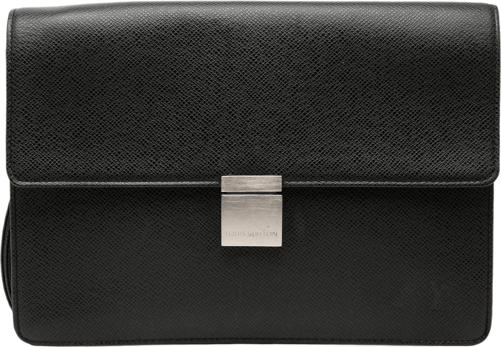 Louis Vuitton Taiga Selenga, från Luxclusif, i färgen svart.