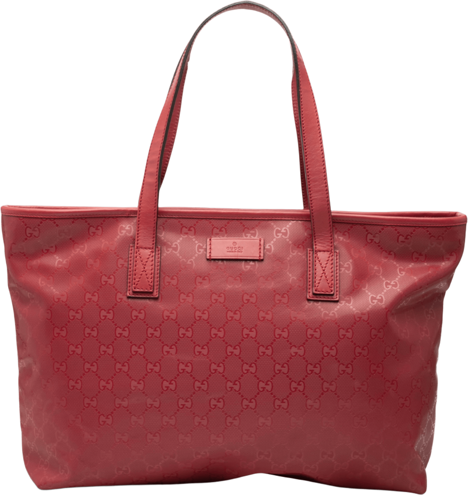 Gucci Medium Gg Imprime Tote, från Luxclusif, i färgen red.