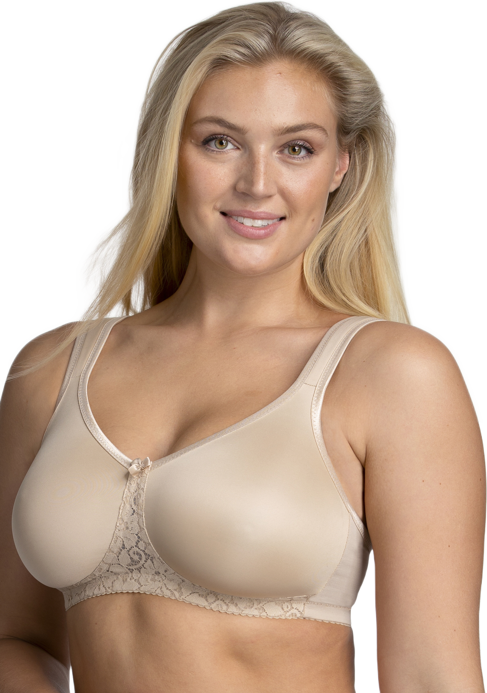 Smooth Lacy T-shirt Bh, från Miss Mary of Sweden, i färgen beige.