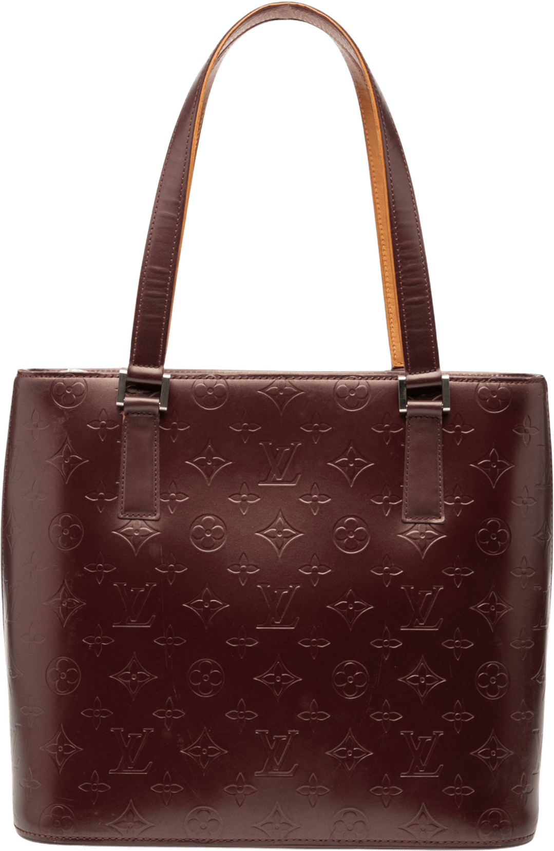 Louis Vuitton Monogram Mat Stockton, från Luxclusif, i färgen burgundy.