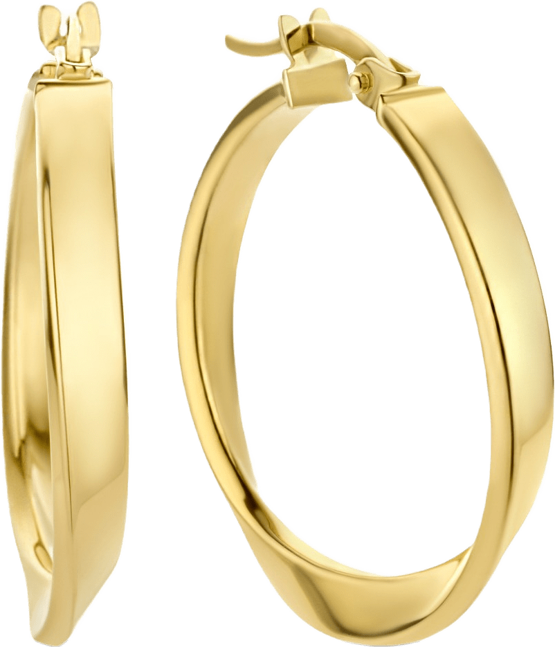 Rivoli 14 Karat Guld Creoler, från Isabel Bernard, i färgen gold.