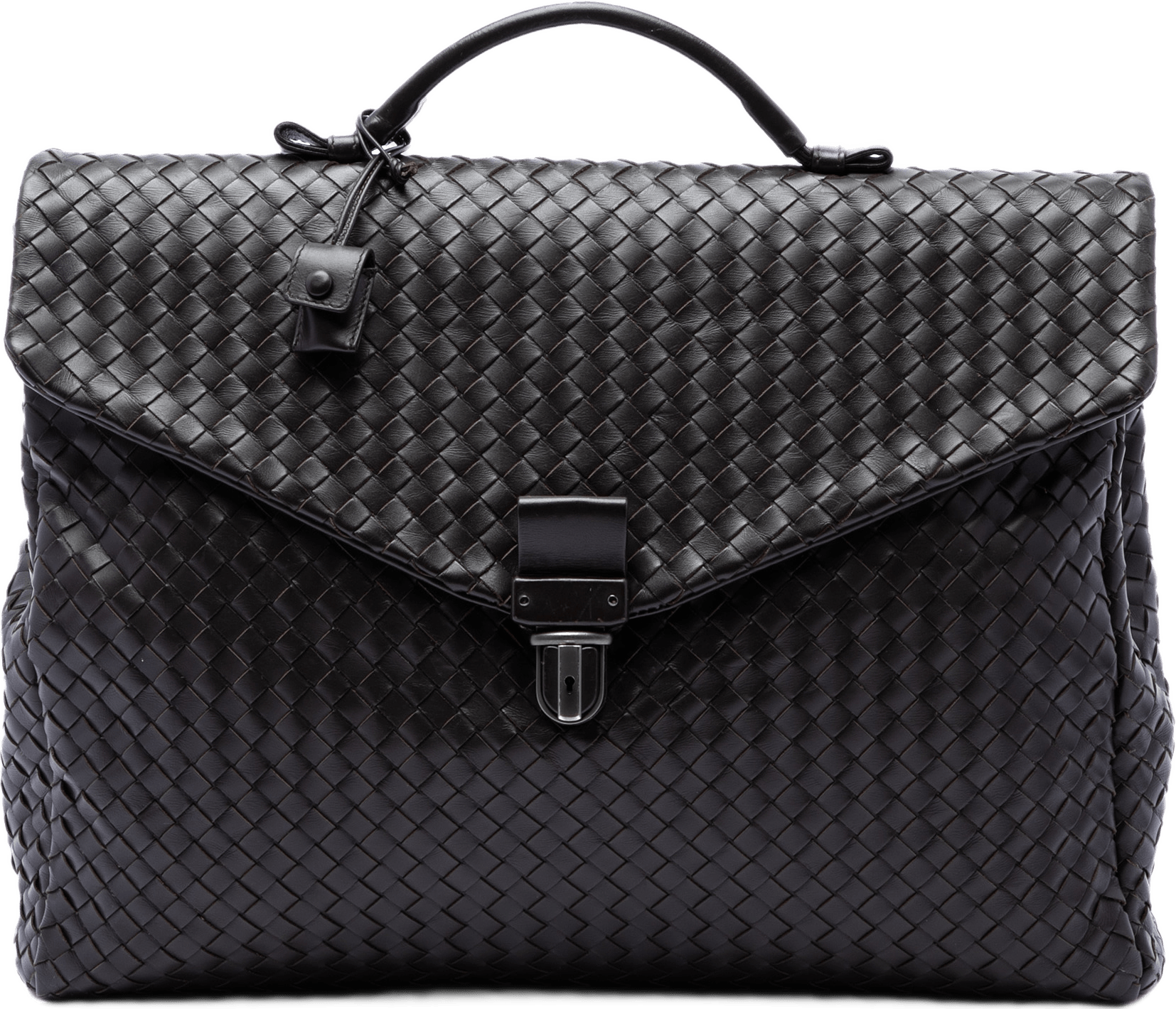 Bottega Veneta Nappa Intrecciato Business Bag, från Luxclusif, i färgen brun.