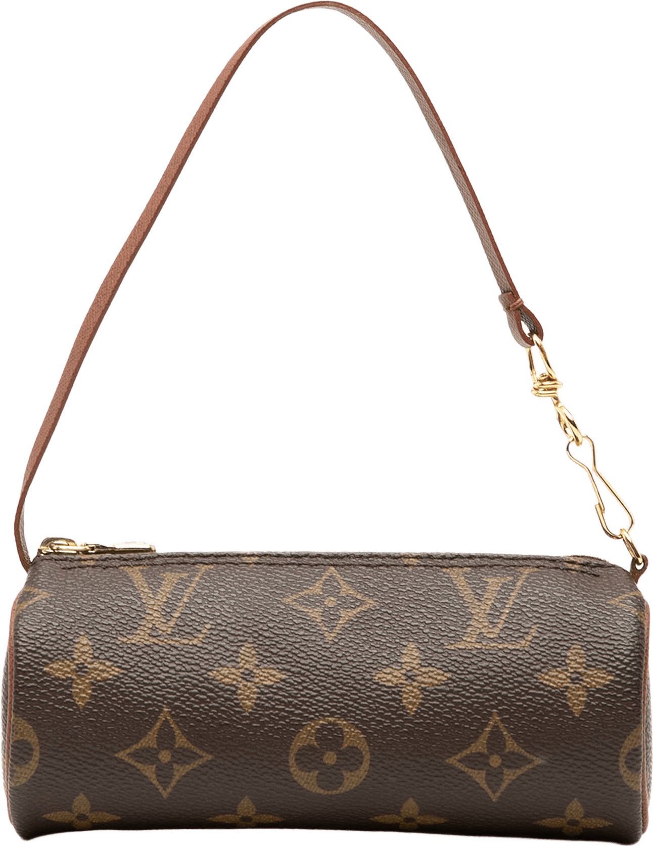 Louis Vuitton Monogram Papillon Pochette, från Luxclusif, i färgen brown.