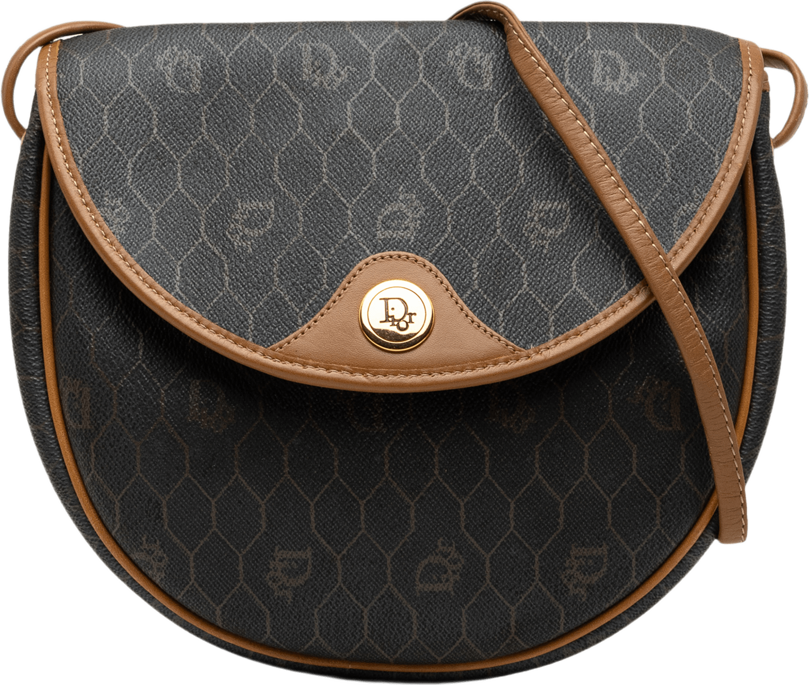 Dior Honeycomb Coated Canvas Crossbody, från Luxclusif, i färgen svart.