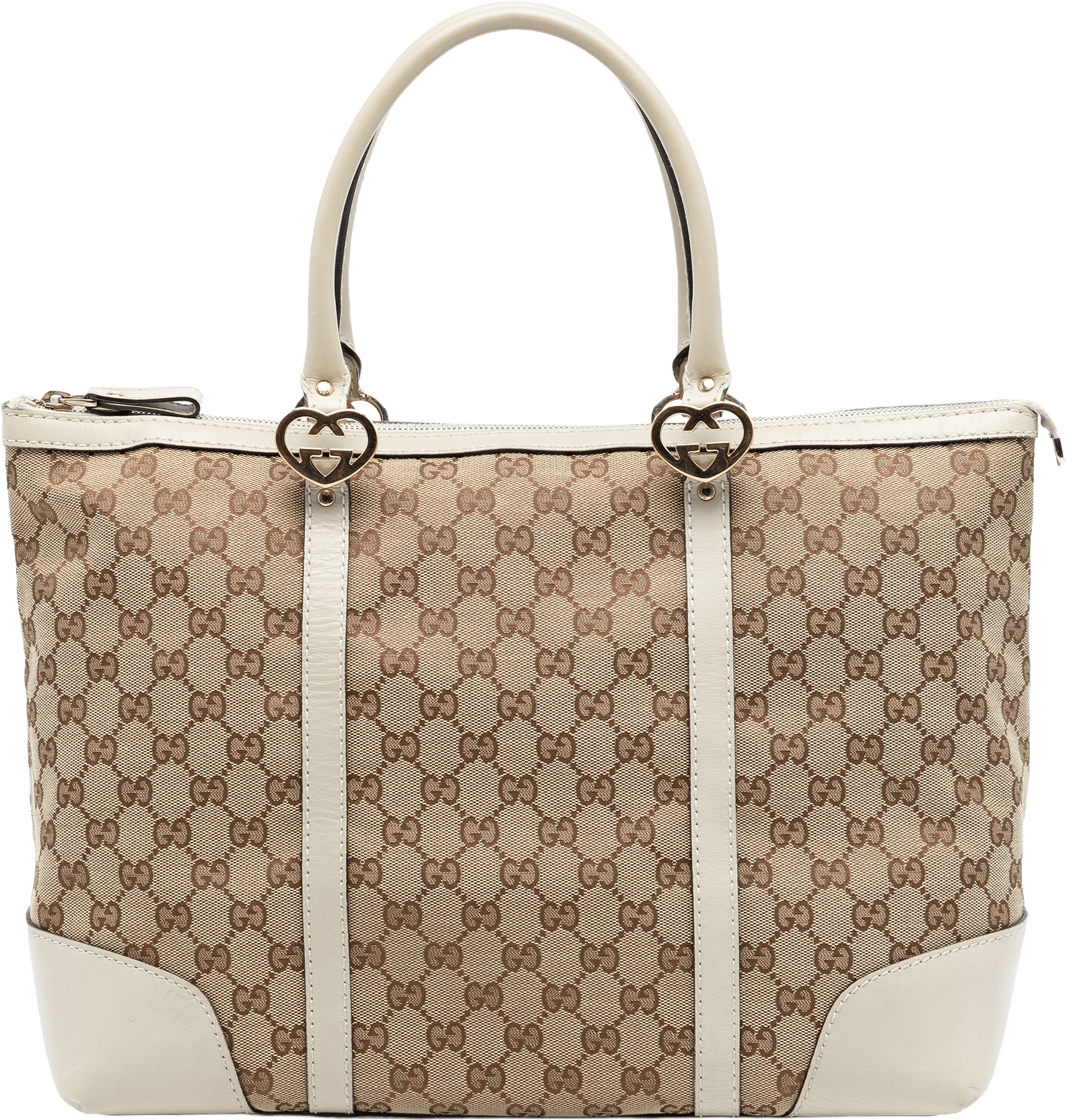 Gucci Gg Canvas Lovely Tote, från Luxclusif, i färgen beige.