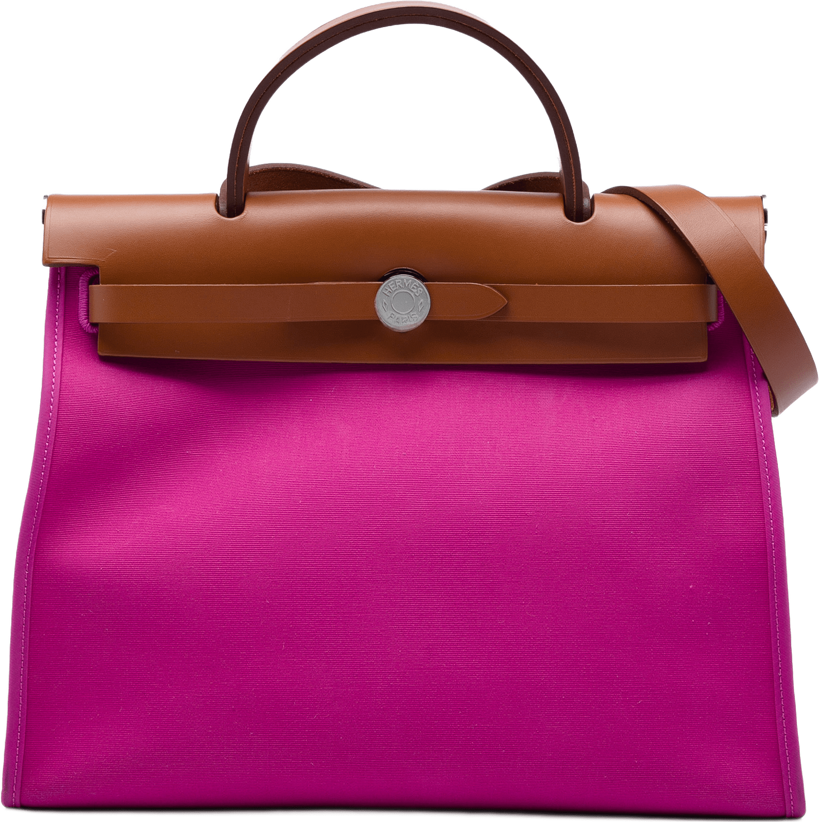 Hermès Toile Herbag Zip 31, från Luxclusif, i färgen rosa.