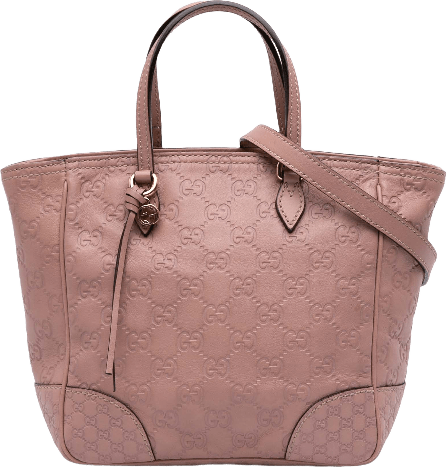 Gucci Small Guccissima Bree Satchel, från Luxclusif, i färgen light pink.