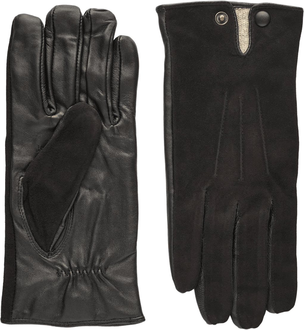 Suede Gloves Aspen, från John Henric, i färgen black.