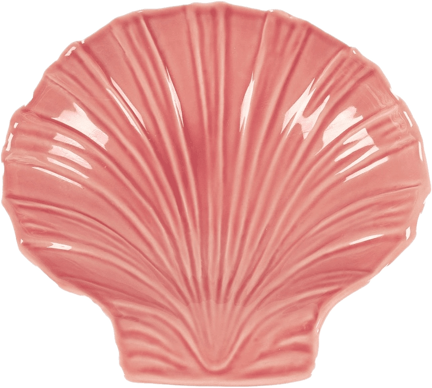 Shell Skål Mellan - 20x18 Cm, från Pick A Poppy, i färgen dark pink.