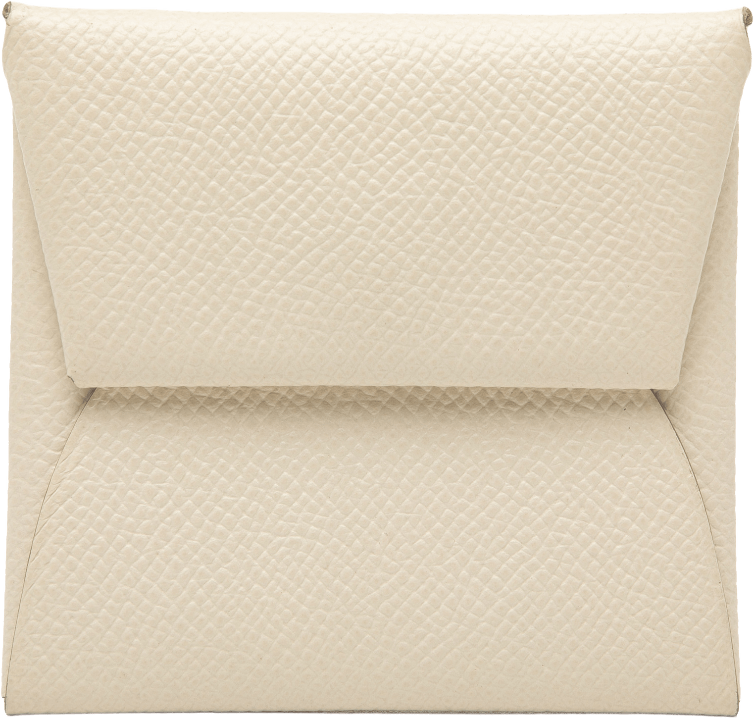 Hermès Epsom Bastia Change Purse, från Luxclusif, i färgen ivory.