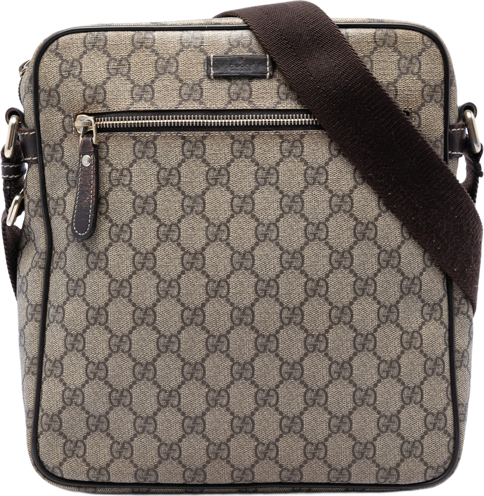 Gucci Gg Supreme Crossbody, från Luxclusif, i färgen beige.