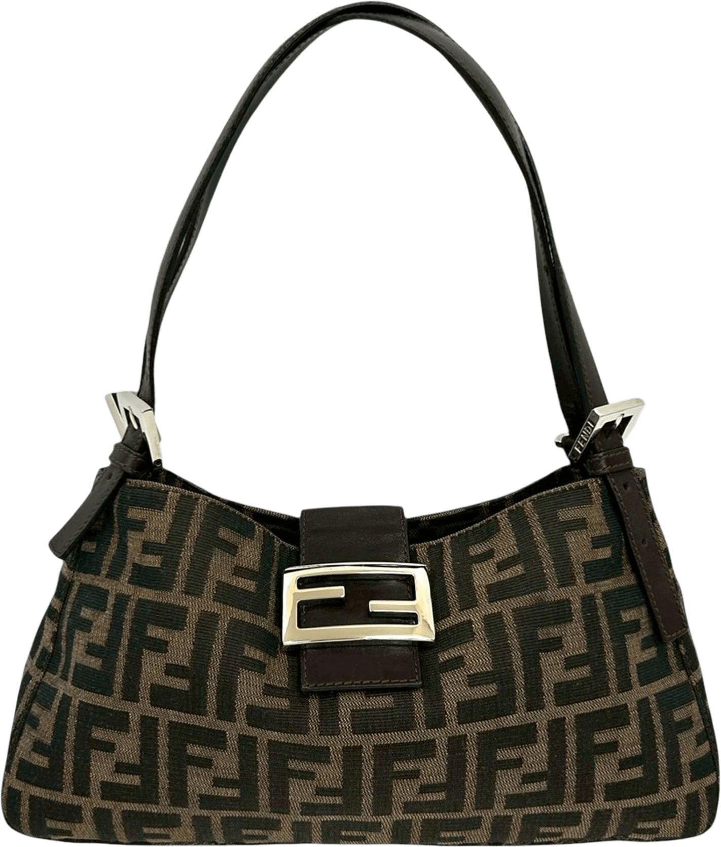 Fendi Zucca Canvas Shoulder Bag, från Luxclusif, i färgen brown.