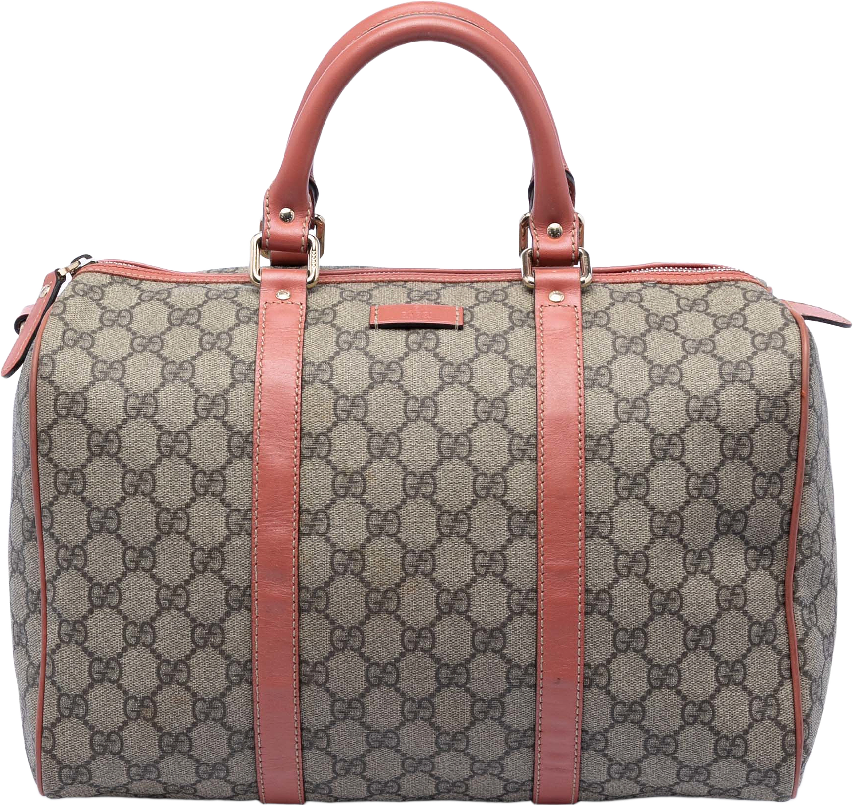 Gucci Medium Gg Supreme Joy Boston Bag, från Luxclusif, i färgen beige.
