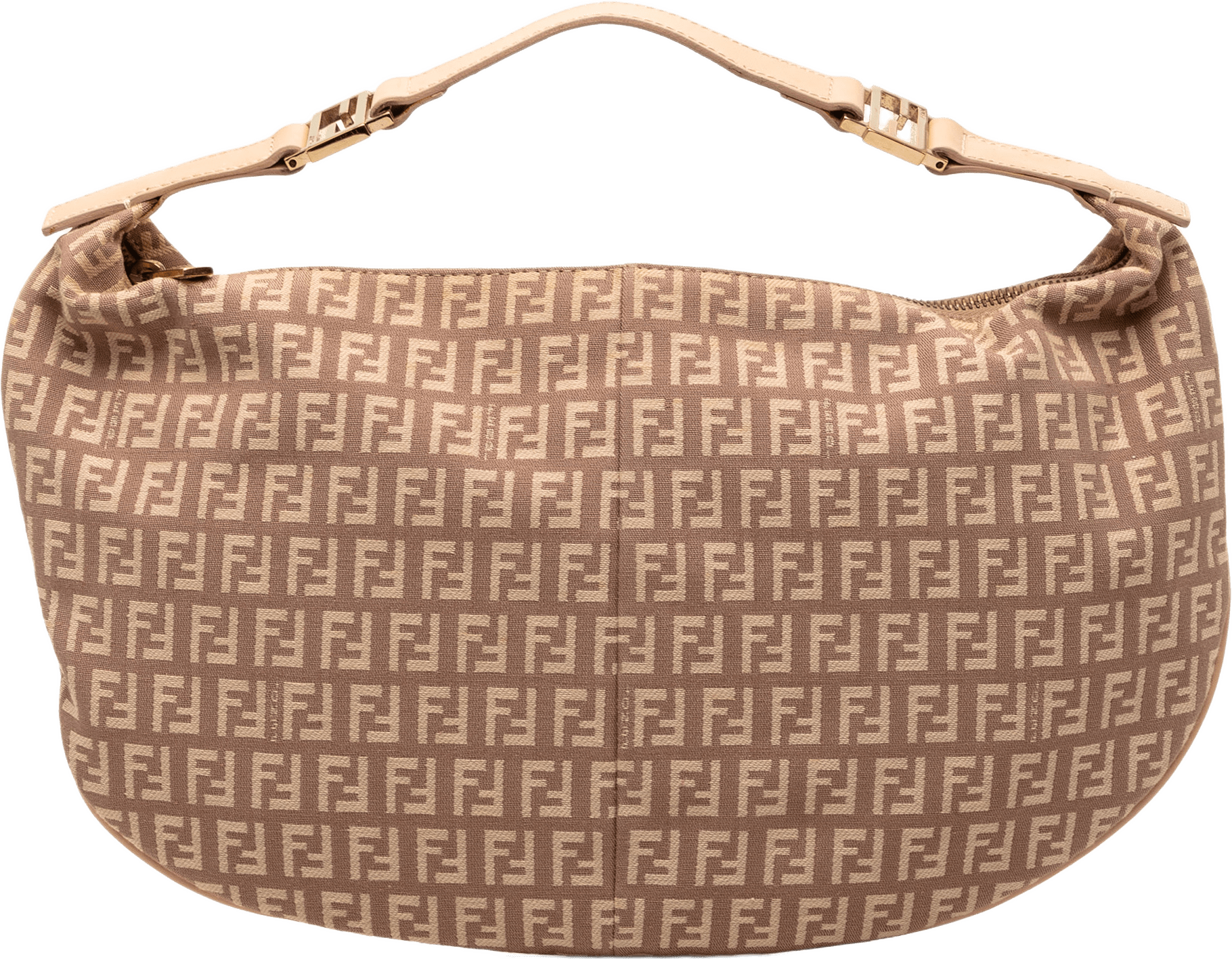 Fendi Zucchino Canvas Hobo, från Luxclusif, i färgen beige.