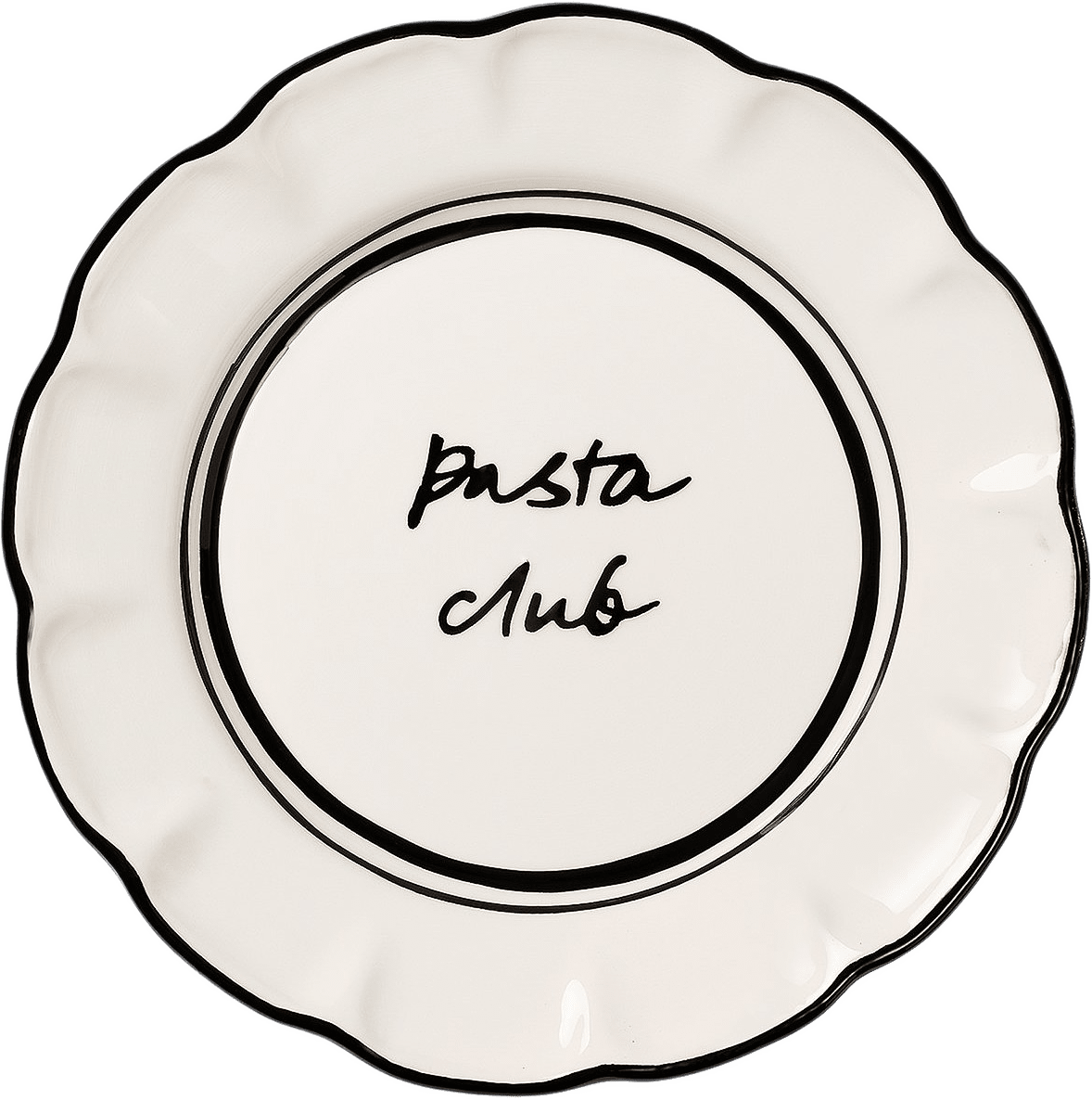 Bistro Assiett - 21.5 Cm, från Pick A Poppy, i färgen black.