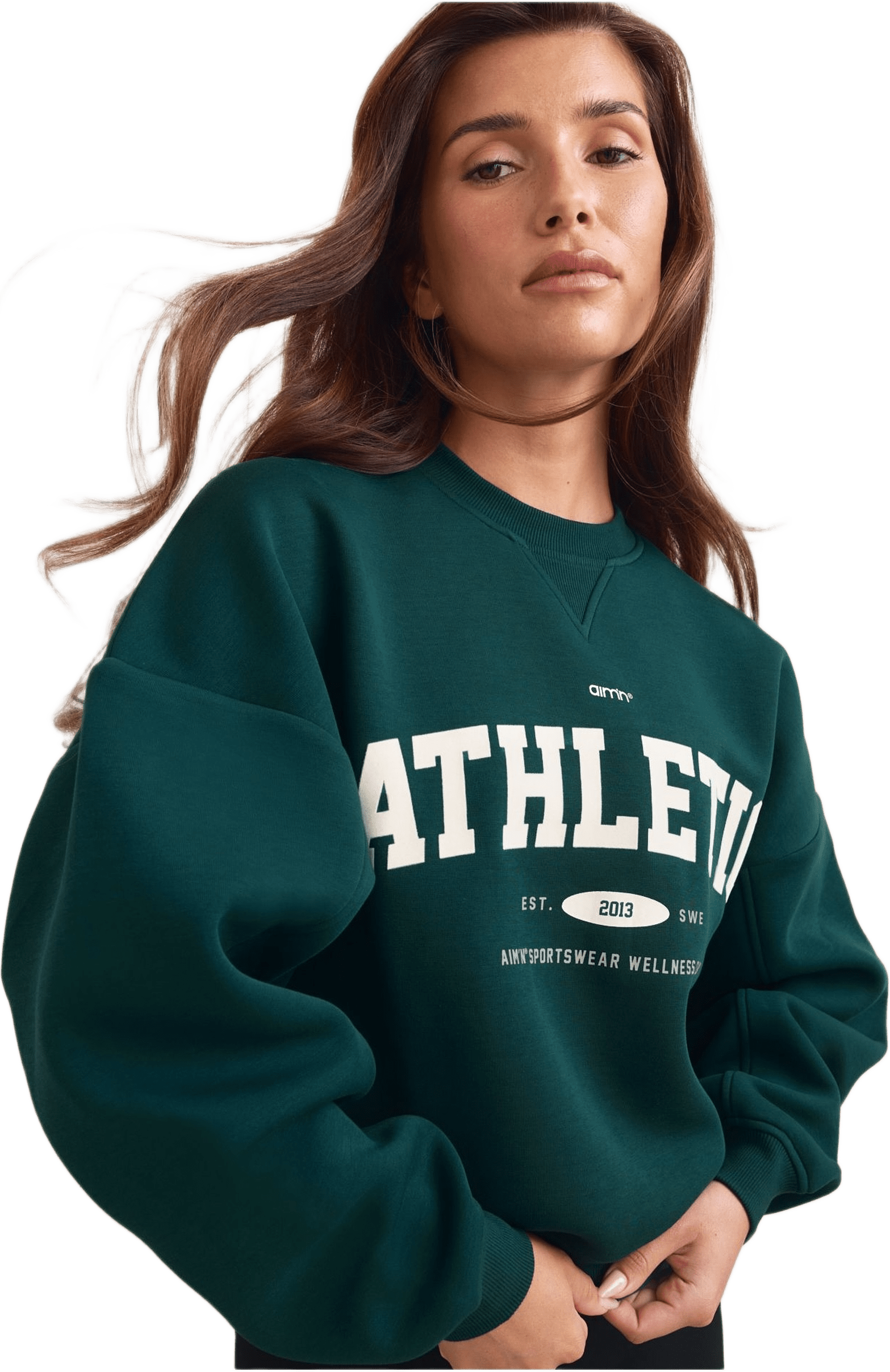 Athletics Club Sweatshirt, från aim'n, i färgen lagoon.