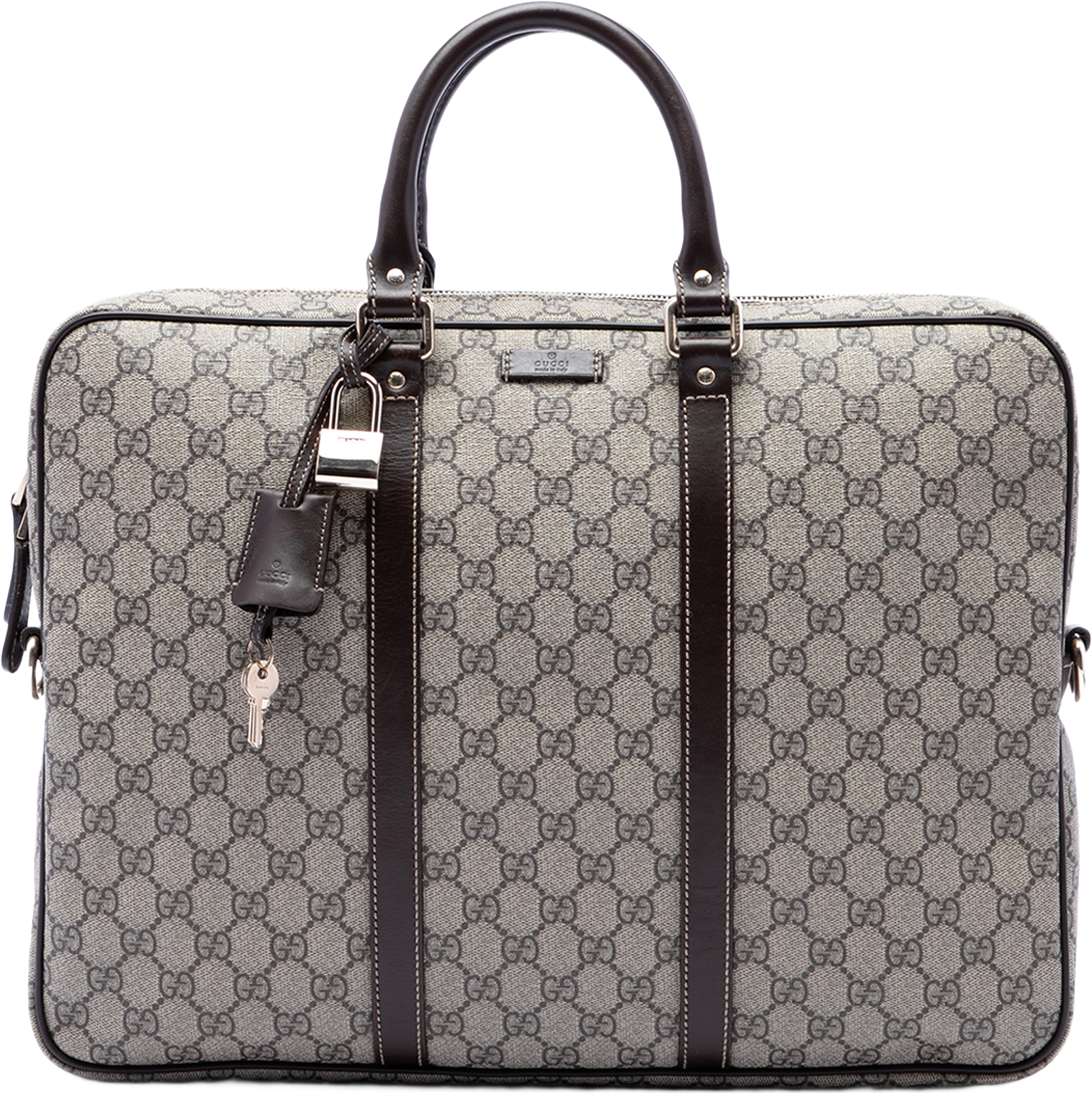 Gucci Gg Supreme Business Bag, från Luxclusif, i färgen beige.