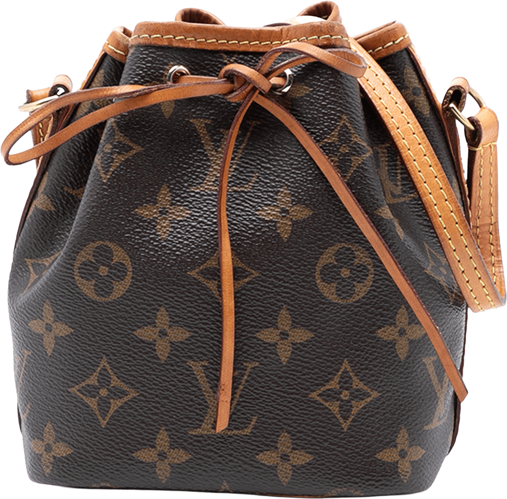 Louis Vuitton Monogram Nano Noe, från Luxclusif, i färgen brown.