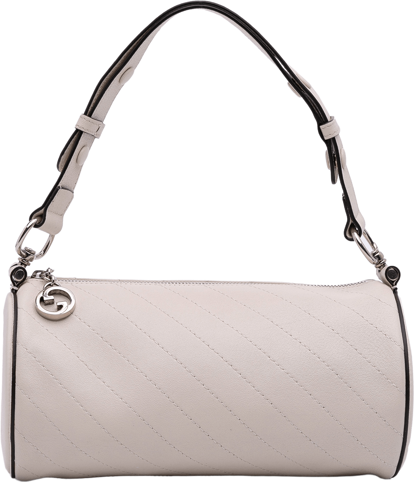 Gucci Small Leather Blondie Shoulder Bag, från Luxclusif, i färgen white.