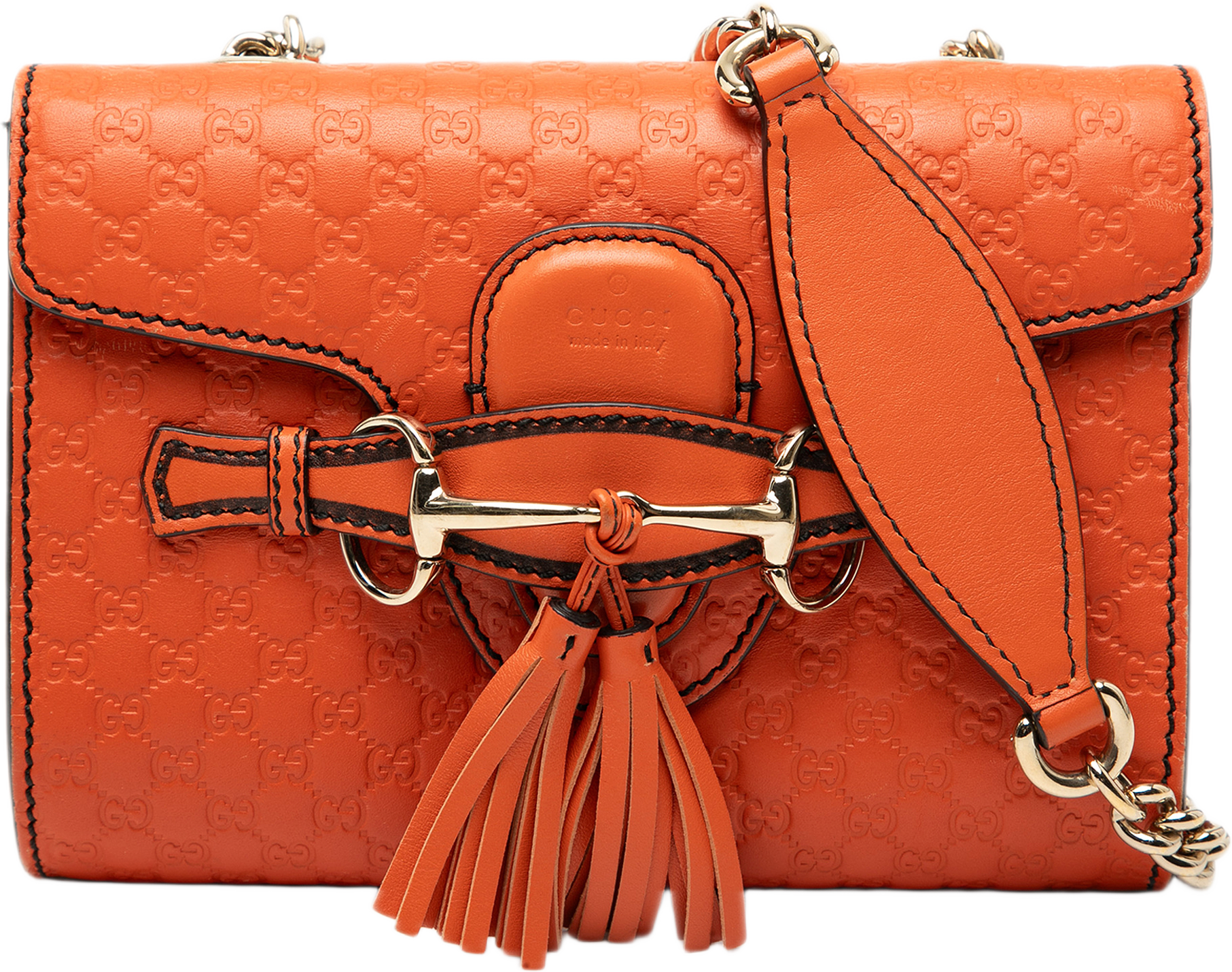 Gucci Mini Microguccissima Emily Crossbody, från Luxclusif, i färgen orange.
