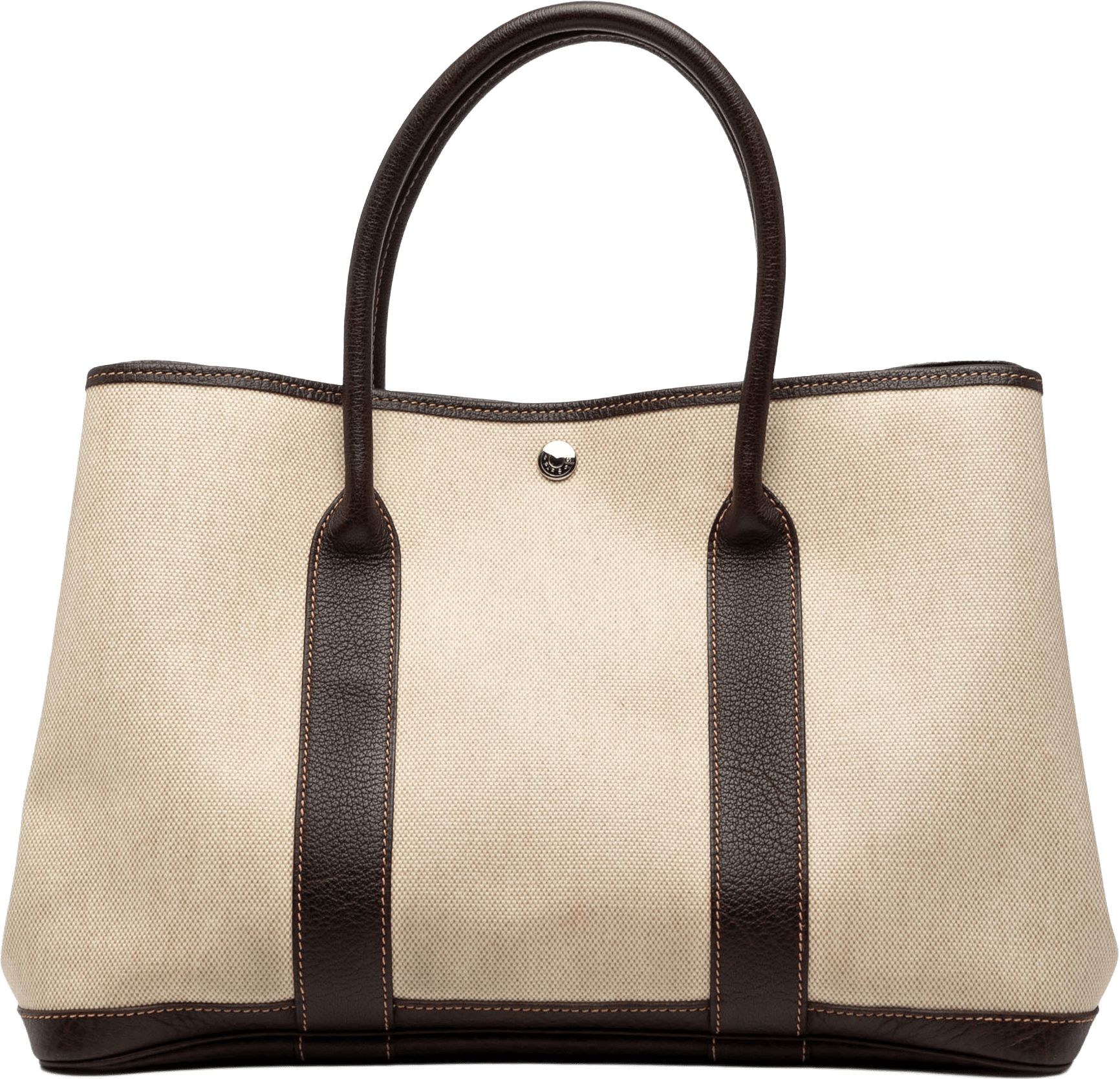 Hermès Toile And Negonda Garden Party 36, från Luxclusif, i färgen beige.