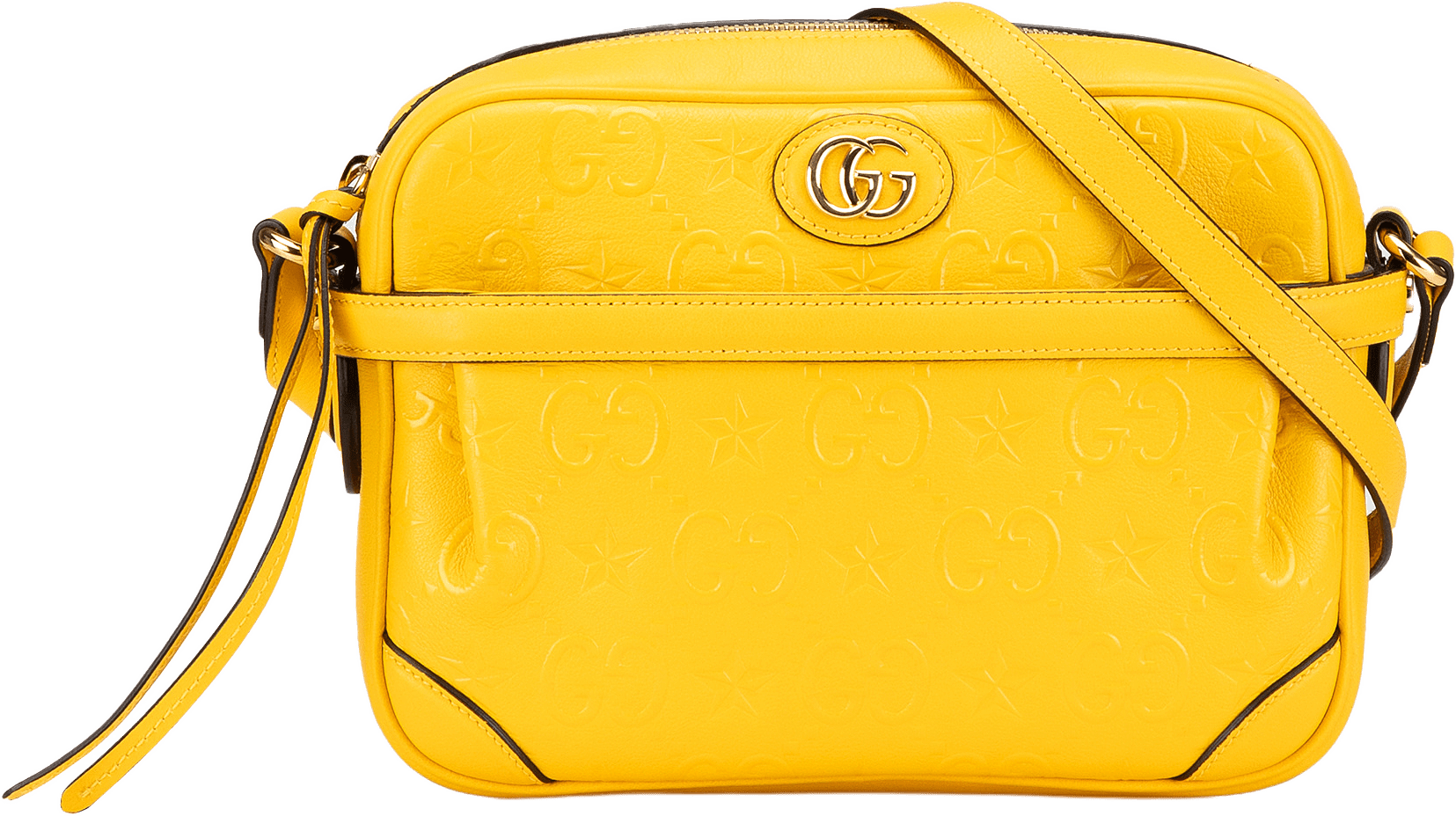 Gucci Gg Star Embossed Leather Crossbody