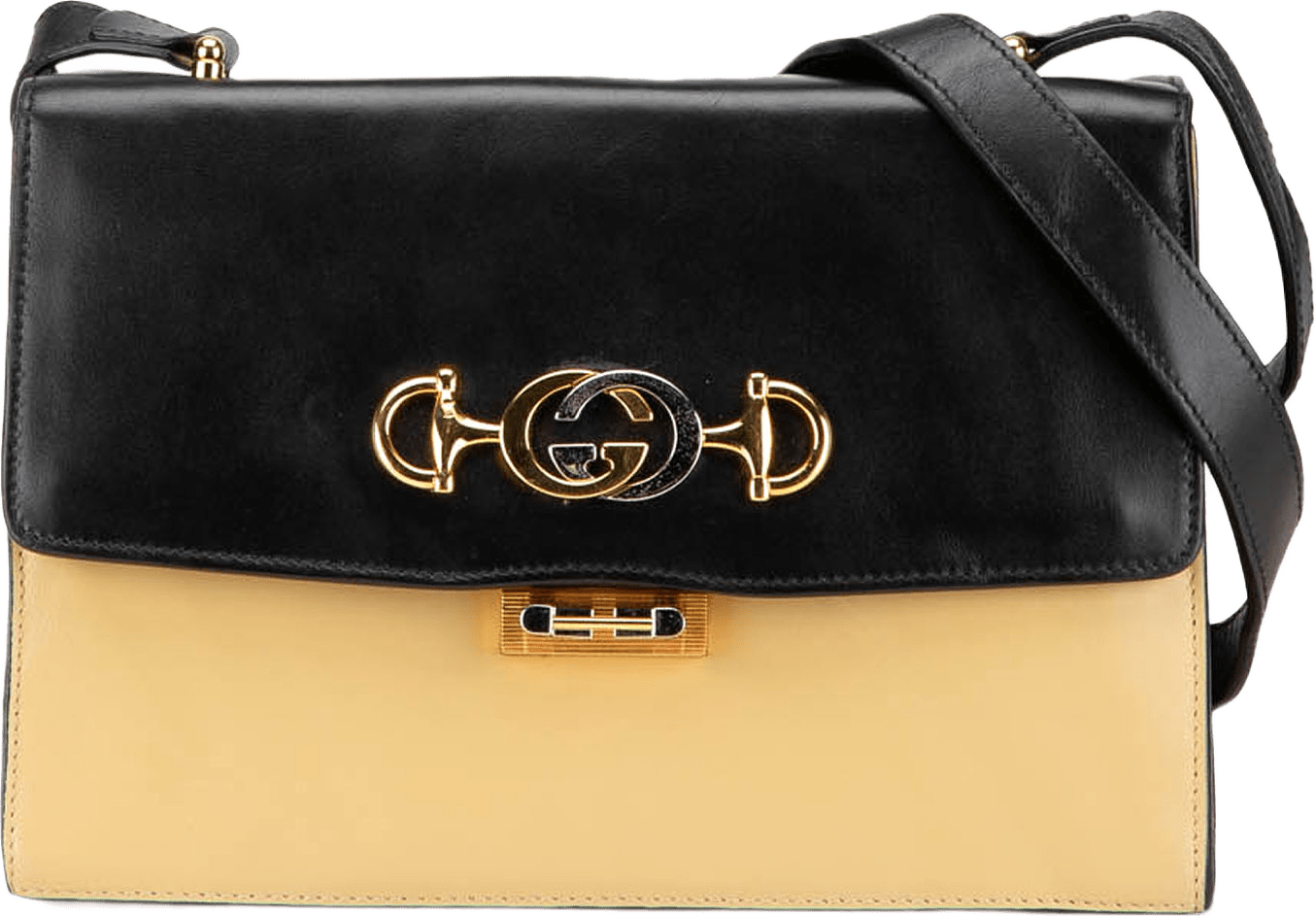 Gucci Small Bicolor Leather Zumi Flap Crossbody