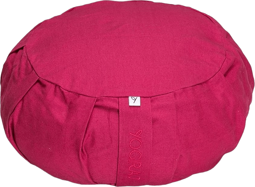 Meditationskudde Meditation Cushion, Round, från Yogiraj, i färgen röd.