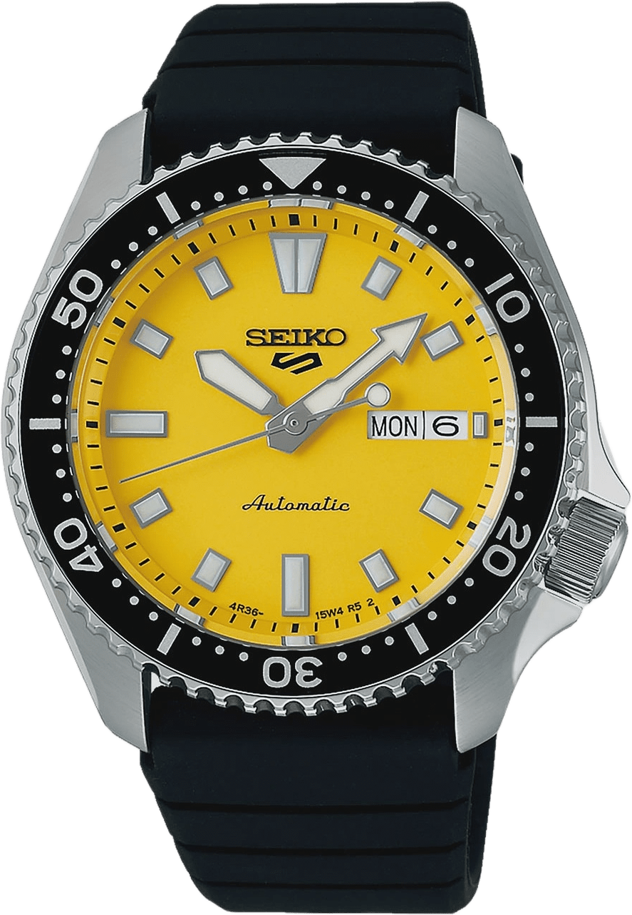 Seiko 5 Sports Automatic Svart/stål, Gummiband - Srpl87k1, från Seiko, i färgen 1.