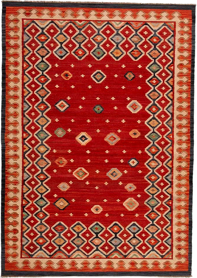 Kelim Kl05 Red 200x300 cm, från Bargi, i färgen multi.