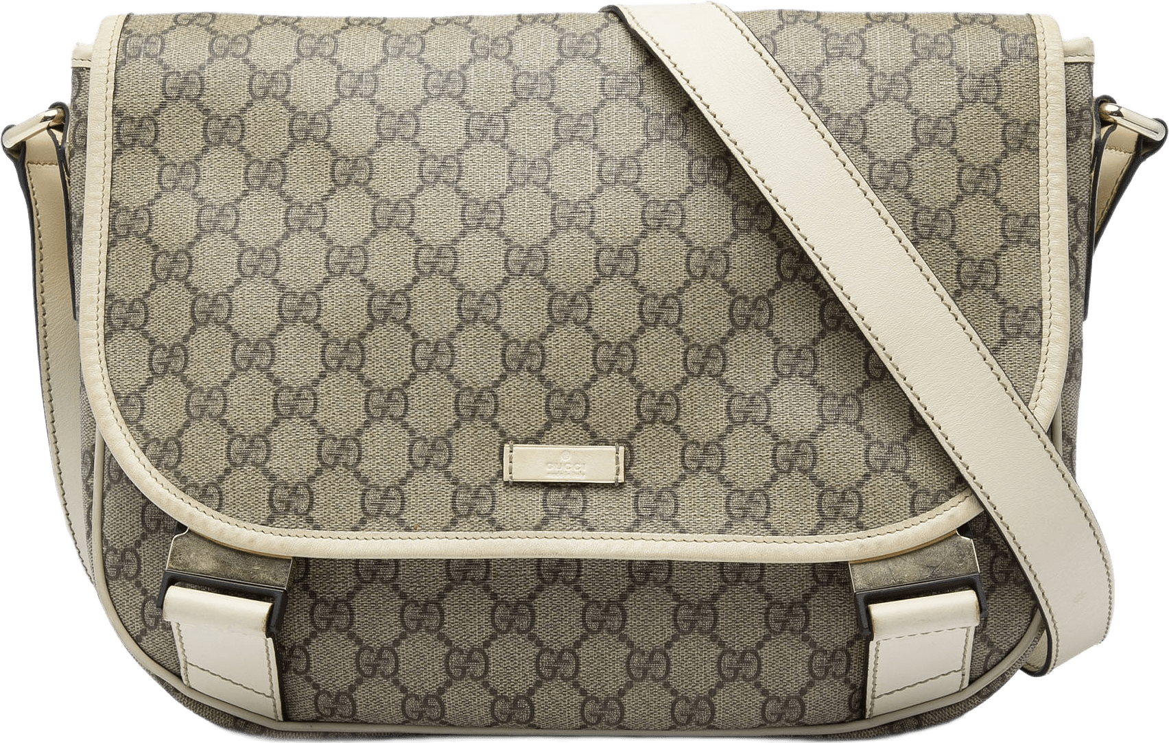 Gucci Gg Supreme Crossbody, från Luxclusif, i färgen beige.