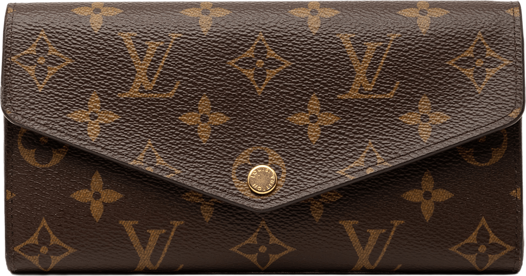 Louis Vuitton Monogram Portefeuille Sarah Wallet, från Luxclusif, i färgen brown.