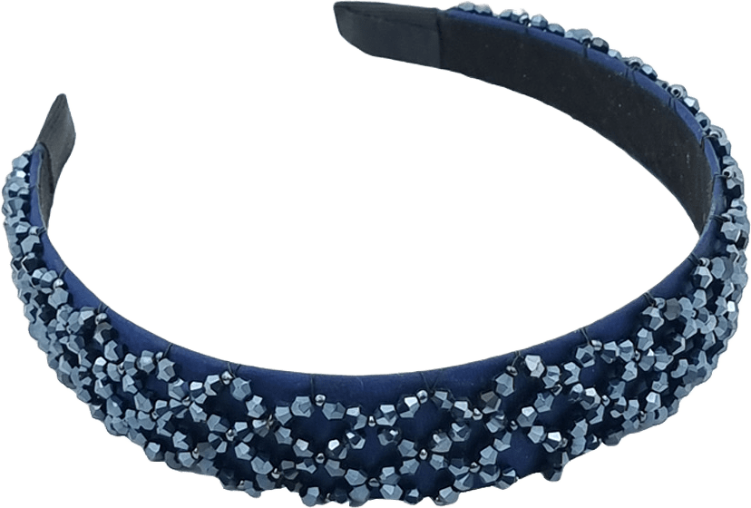 Diadem Med Fasetterade Stenar 2,8 Cm, från Complement, i färgen navy.