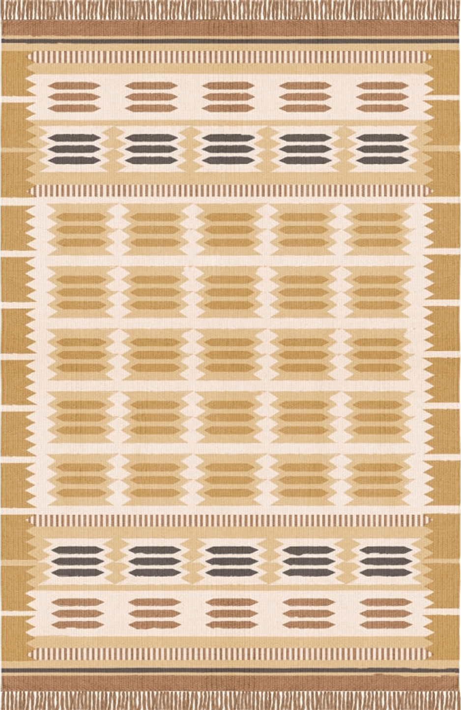 Röllakan Ullmatta 280x270 cm, från Layered, i färgen gul.