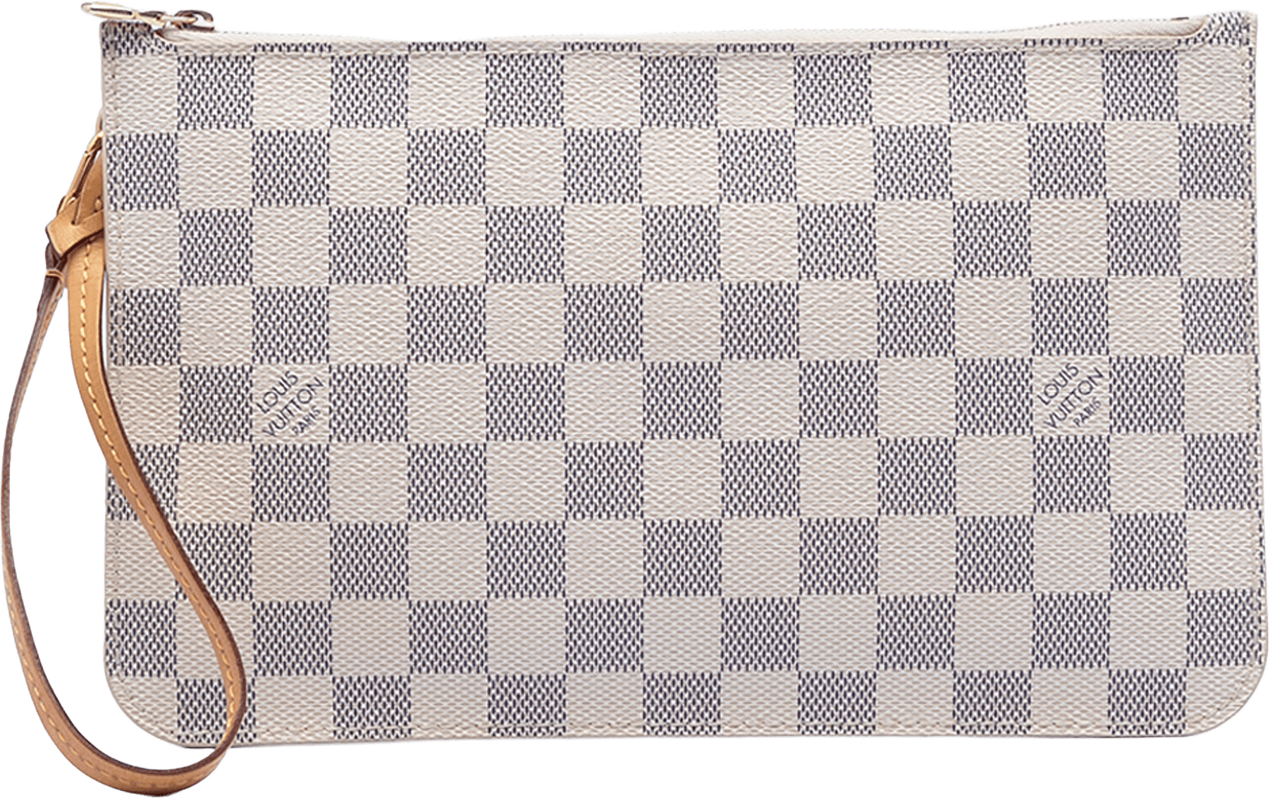 Louis Vuitton Damier Azur Neverfull Mm Pouch, från Luxclusif, i färgen white.