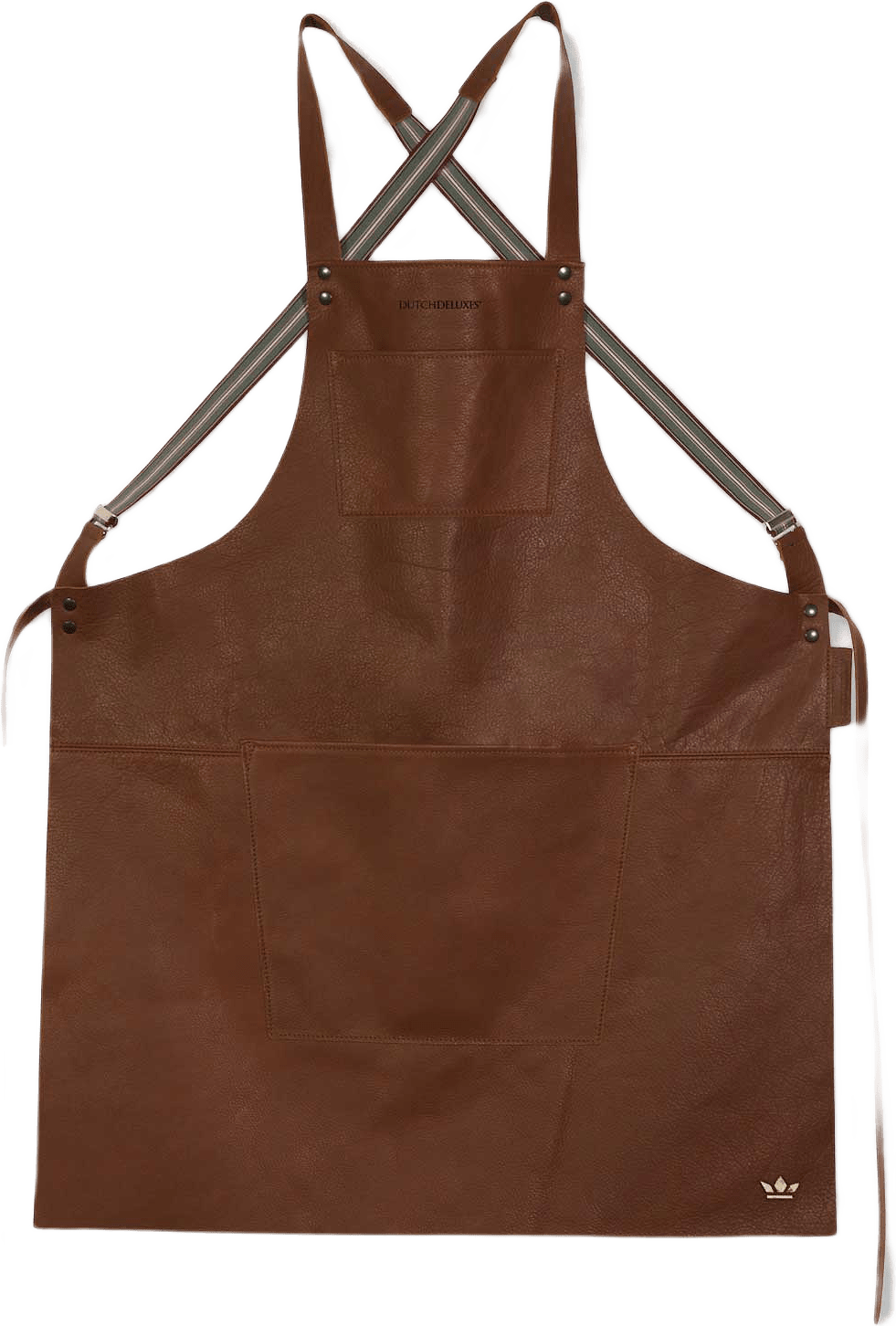 Förkläde Med Hängslen 65 X 77 Cm, från Dutchdeluxes, i färgen brown.