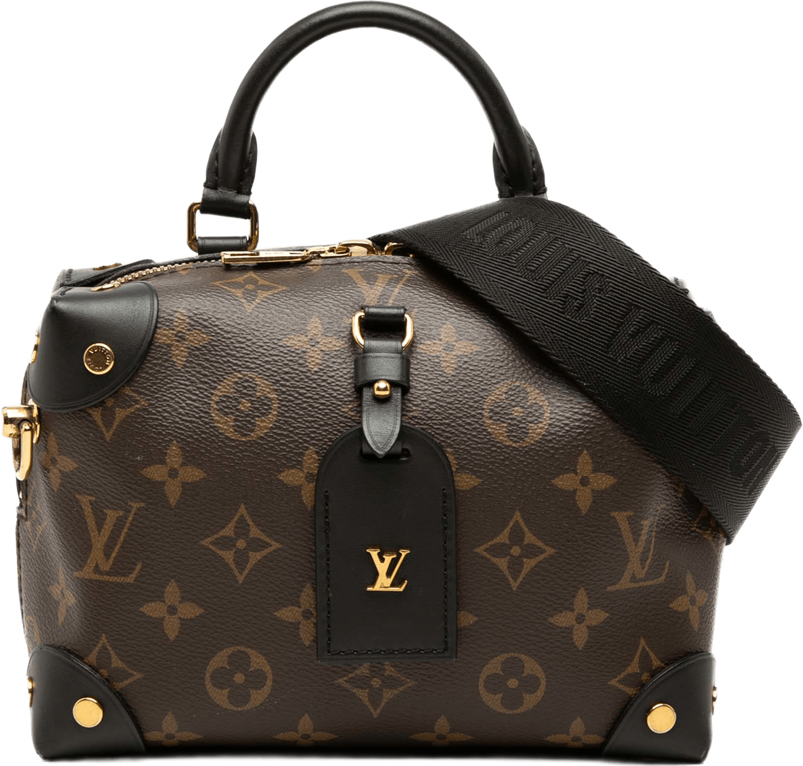 Louis Vuitton Monogram Petite Malle Souple, från Luxclusif, i färgen brun.