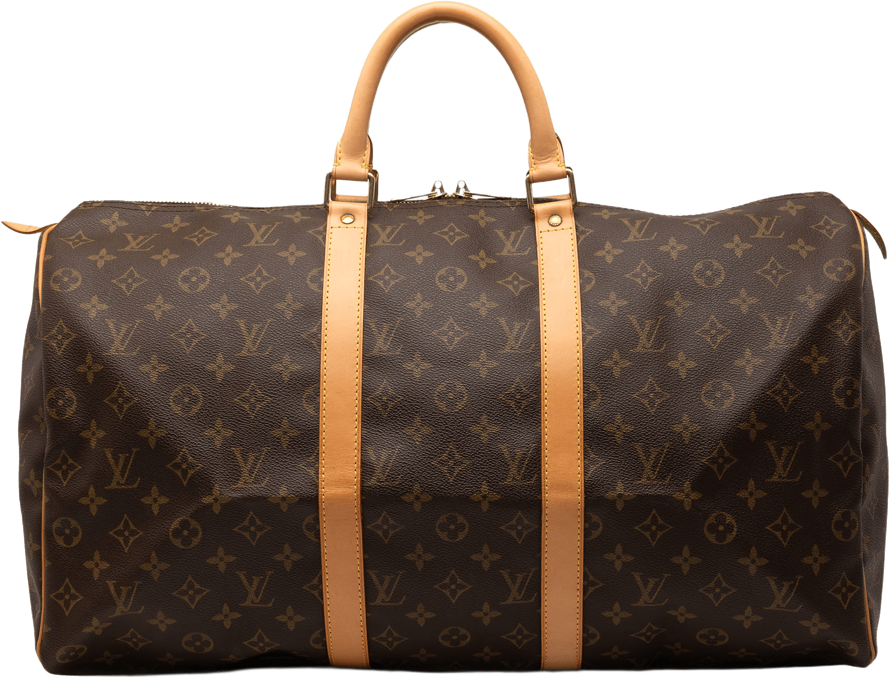 Louis Vuitton Monogram Keepall 50, från Luxclusif, i färgen brown.