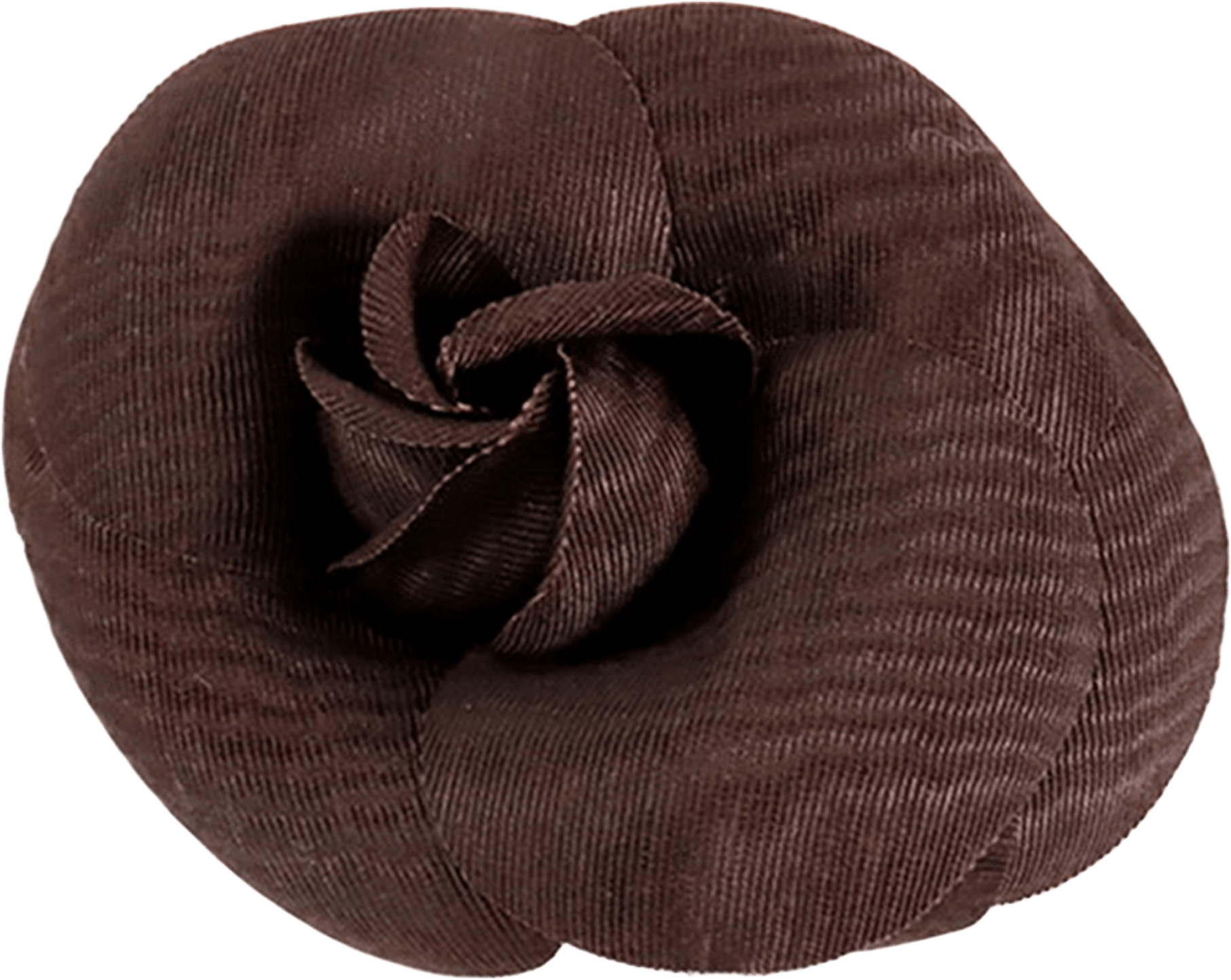 Chanel Nylon Camellia Brooch, från Luxclusif, i färgen dark brown.