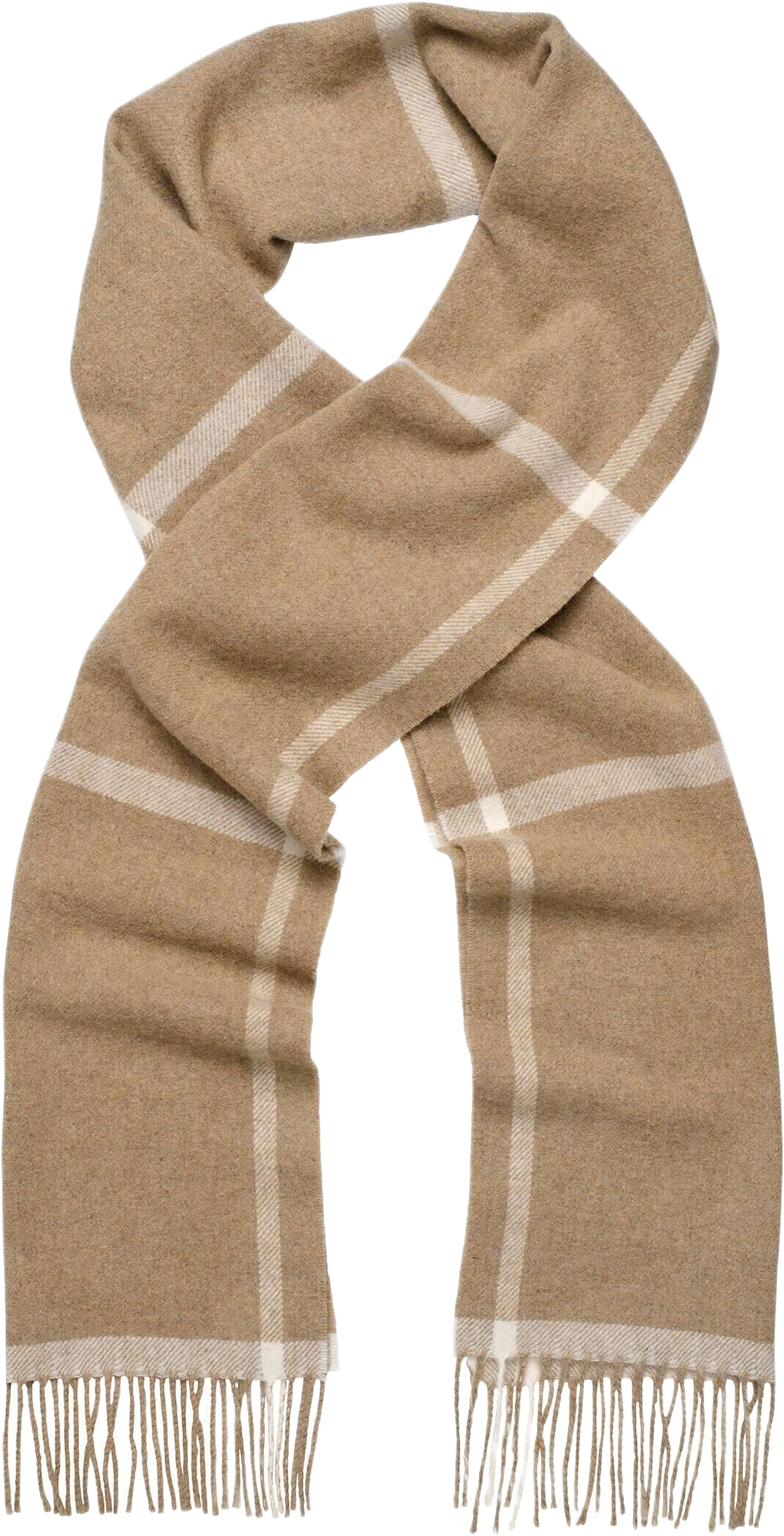 Flauto Checked Scarf, från Newhouse, i färgen beige.