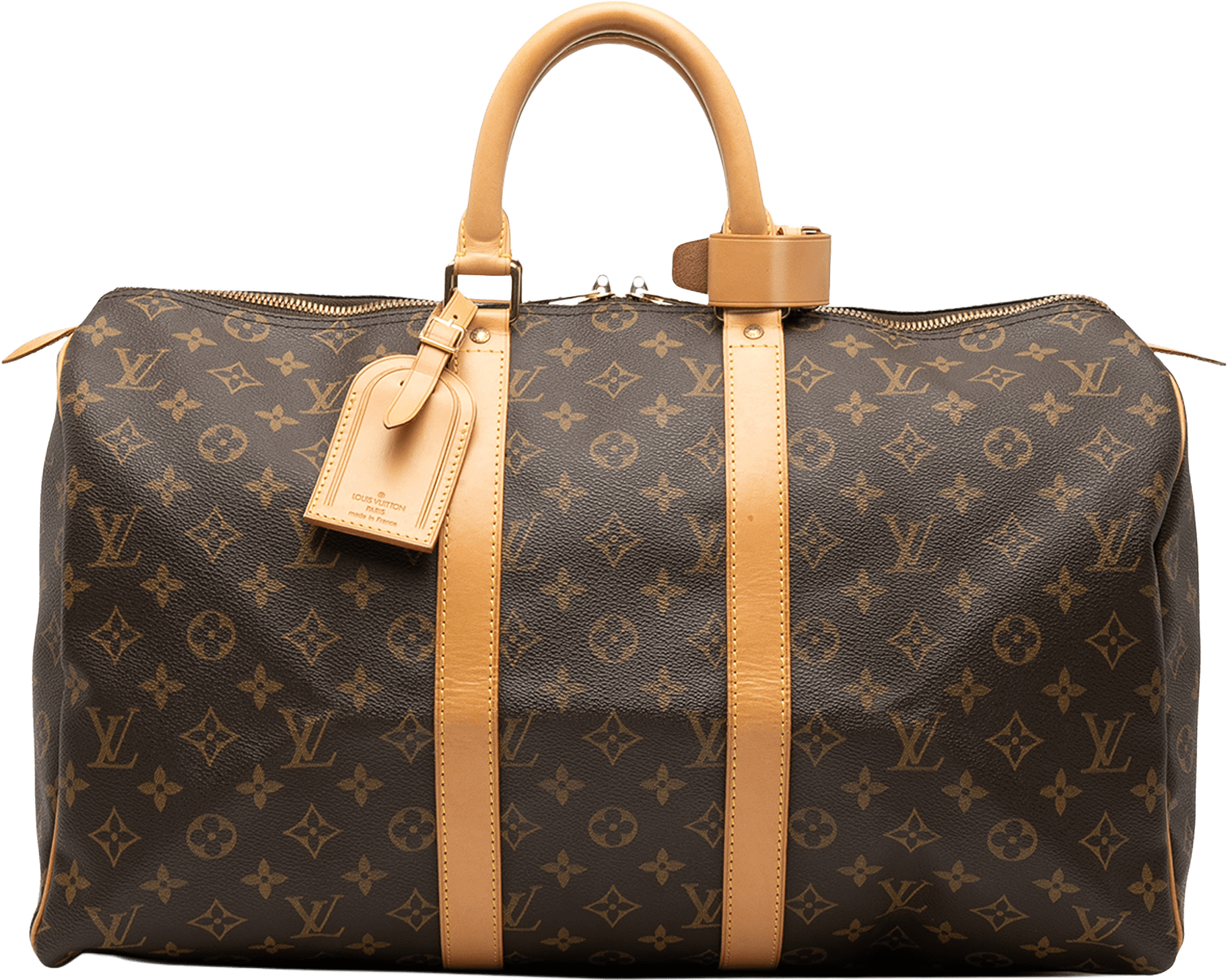 Louis Vuitton Monogram Keepall 45, från Luxclusif, i färgen brown.