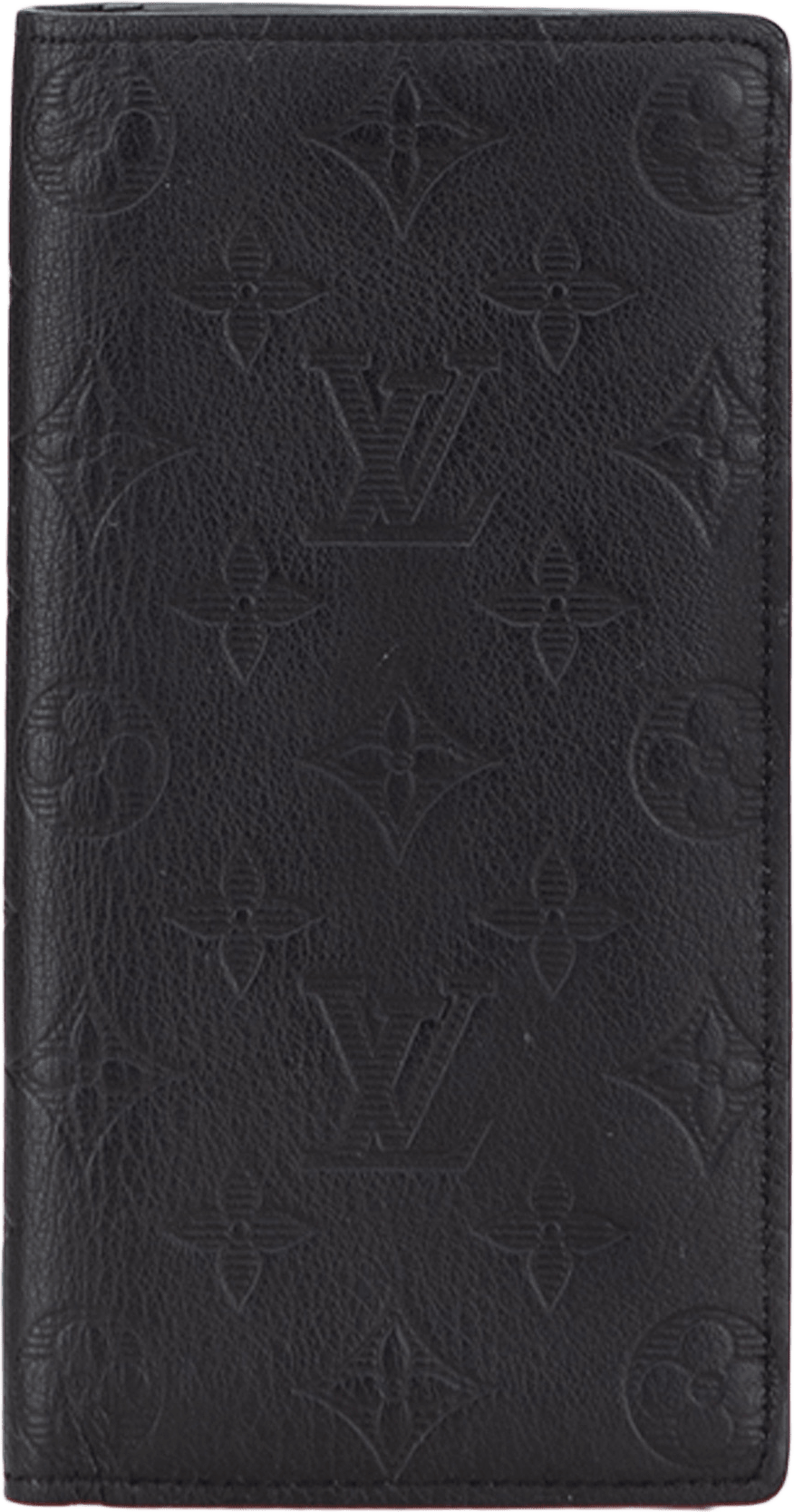 Louis Vuitton Monogram Shadow Brazza Wallet, från Luxclusif, i färgen black.