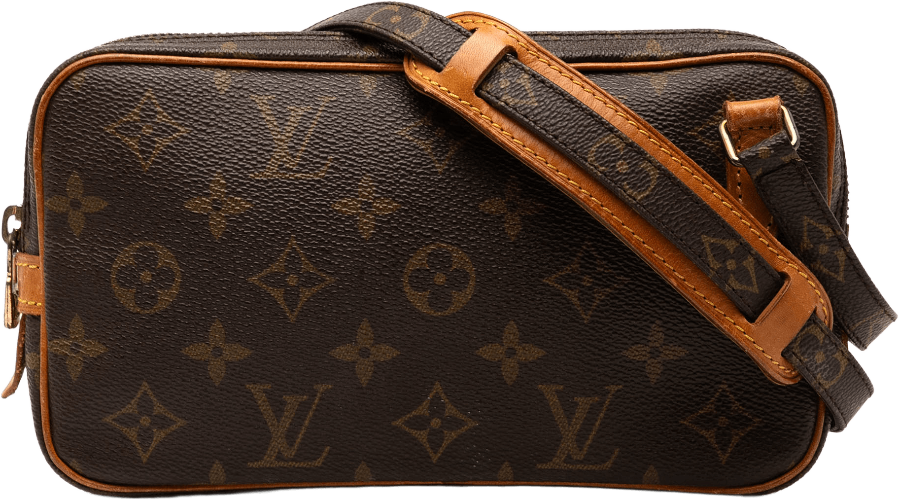 Louis Vuitton Monogram Pochette Marly Bandouliere, från Luxclusif, i färgen brown.