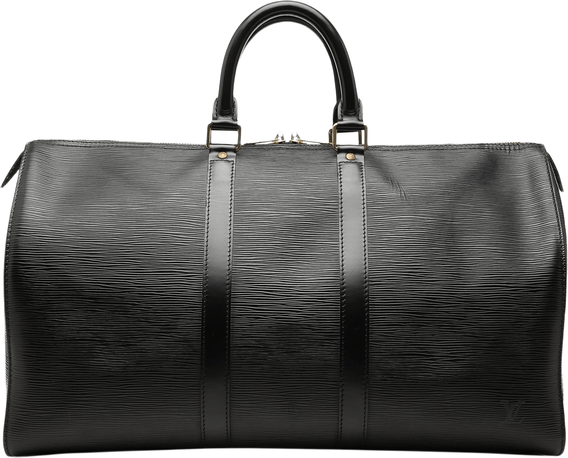 Louis Vuitton Epi Keepall 45, från Luxclusif, i färgen svart.