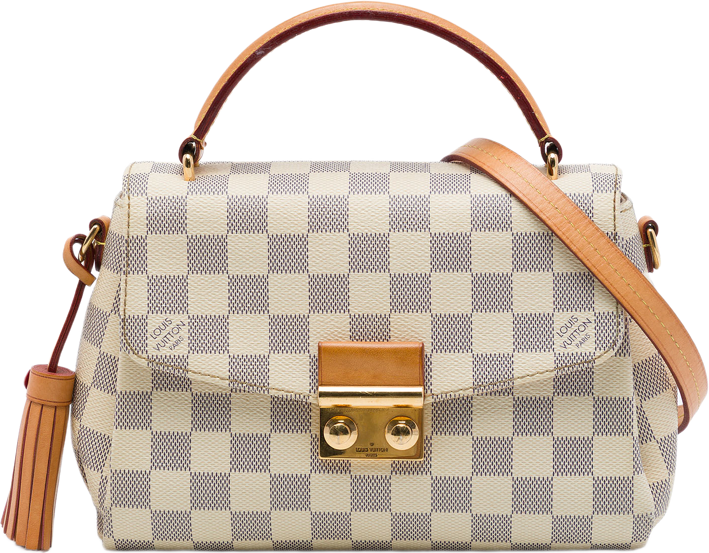 Louis Vuitton Damier Azur Croisette, från Luxclusif, i färgen vit.